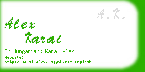 alex karai business card